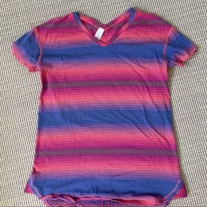 Girl’s Size 14 multi-colored v-neck short sleeve